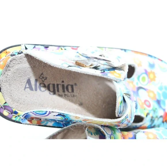 Alegria Donna Hippie Chic Psychedelic Slides Floral Slip On Clogs Shoe 36 H14430 - Picture 9 of 12
